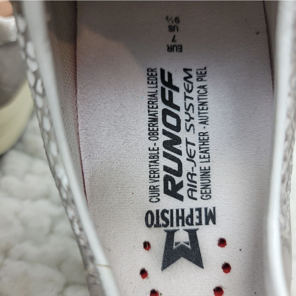 Mephisto Laser Perf Run Off Air Jet Nubuck Leather Sneakers Women’s Size 9.5 - Picture 9 of 12